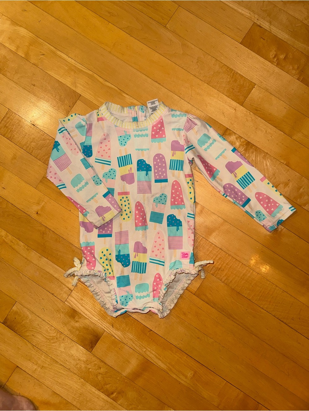 Ruffle Butts Pastel Popsicle Long Sleeve Swimsuit